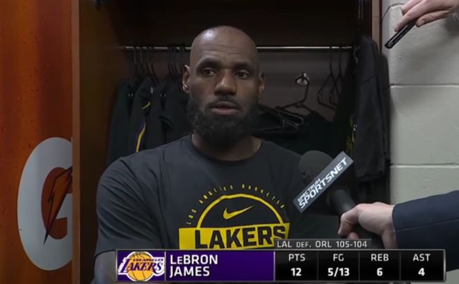 湖人险胜魔术肯纳德三分准绝杀詹姆斯关键防守